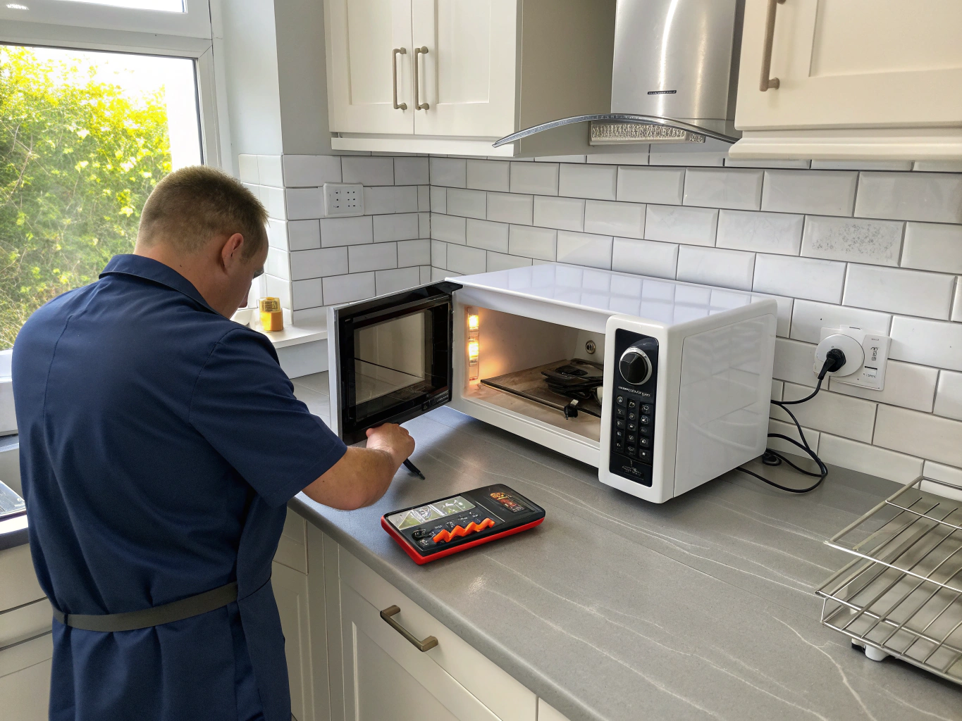 GE over-the-range microwave electronic diagnostics