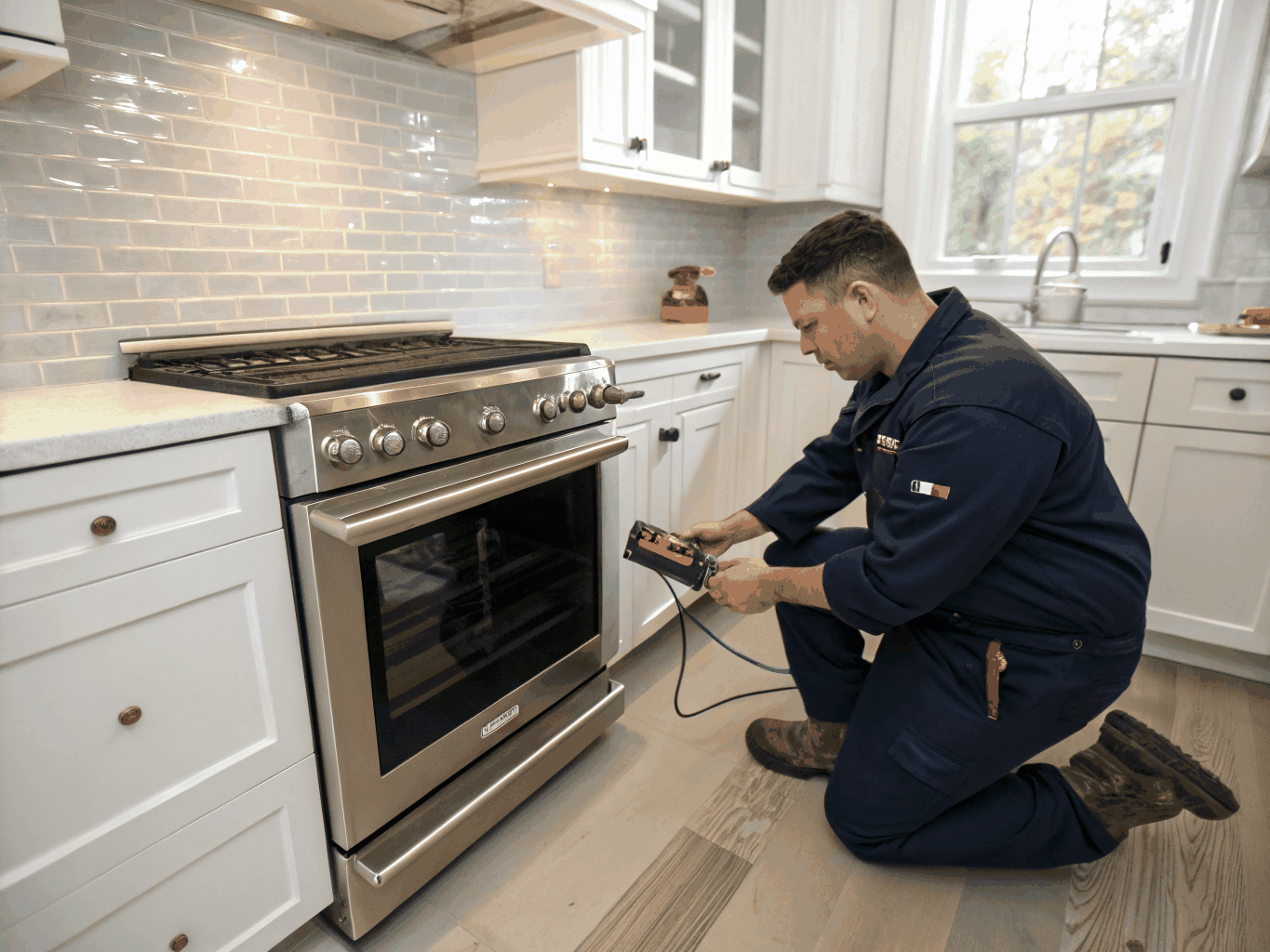 Wall oven temperature sensor and heating element replacement