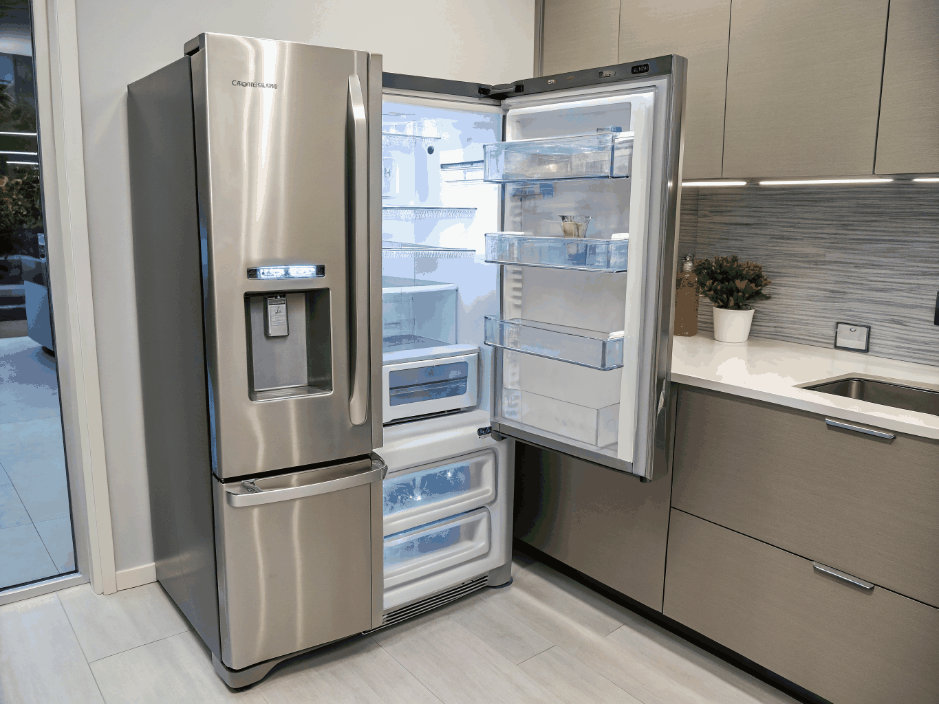 Samsung smart refrigerator repair in kitchen