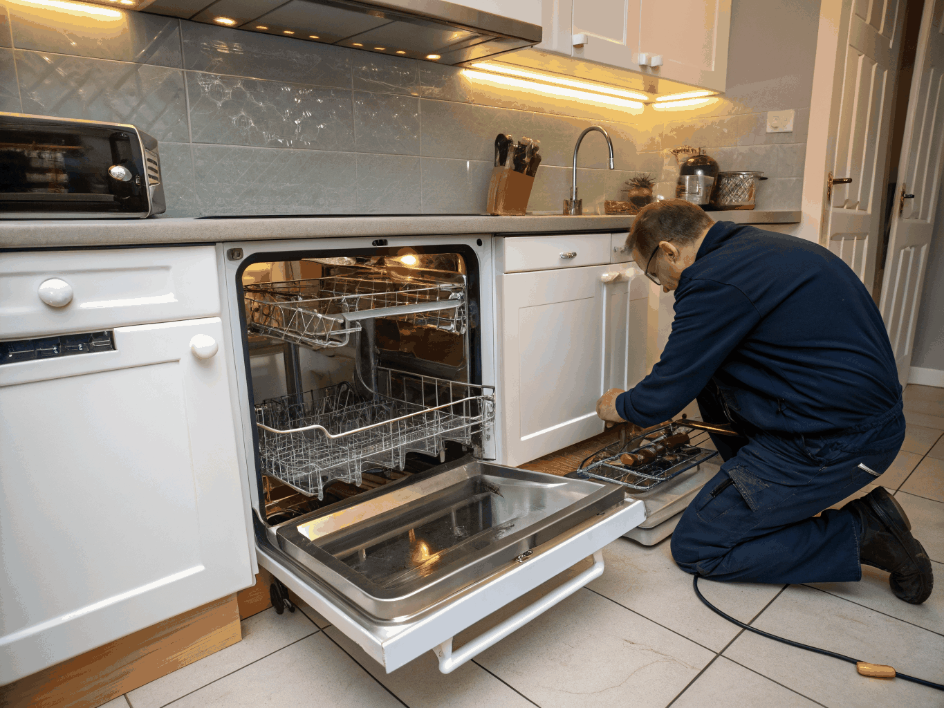Dishwasher maintenance and internal spray arm repair