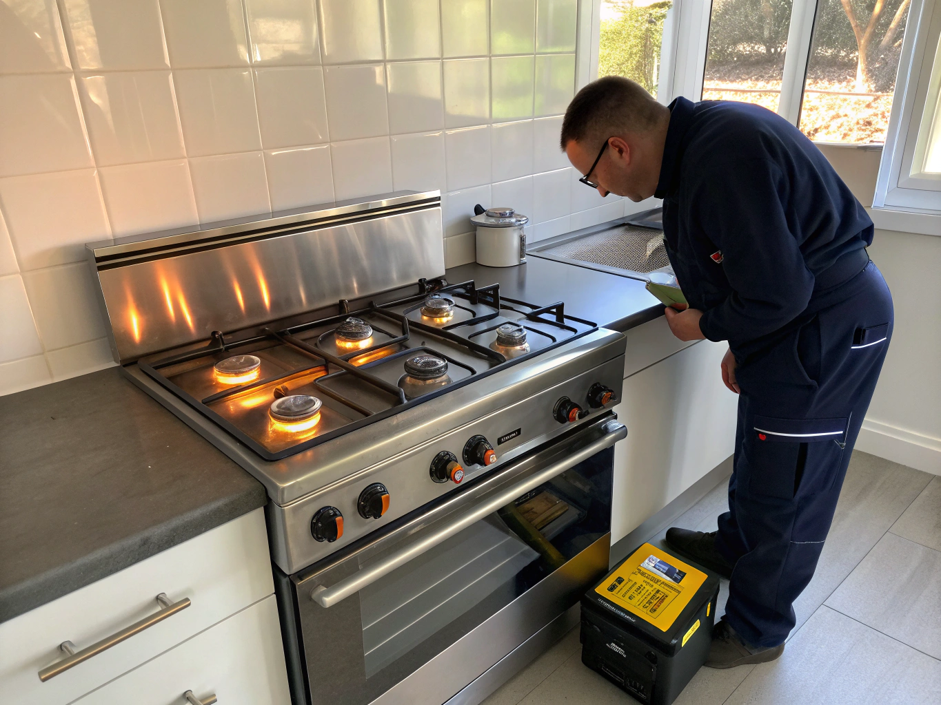 Freestanding residential kitchen stove diagnostic